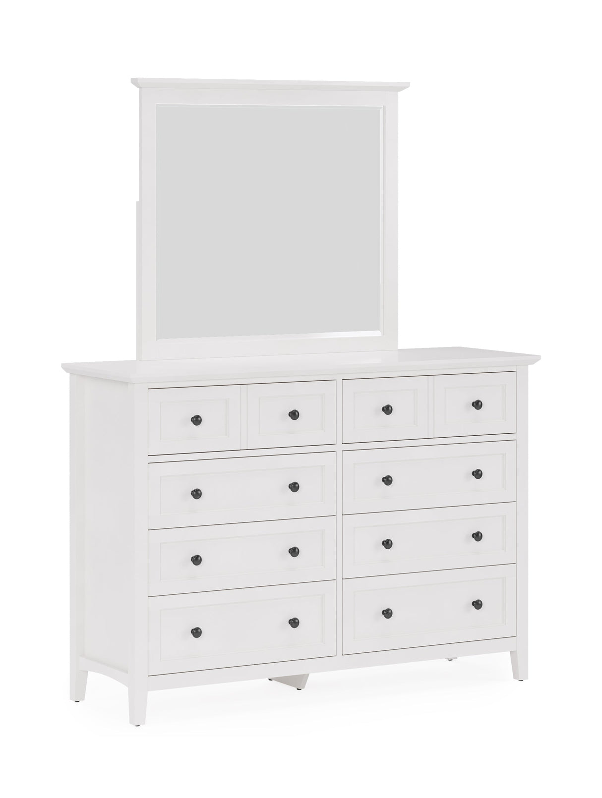 Grace Eight Drawer Dresser in Snowfall White by Modus Furniture at Eve Furniture