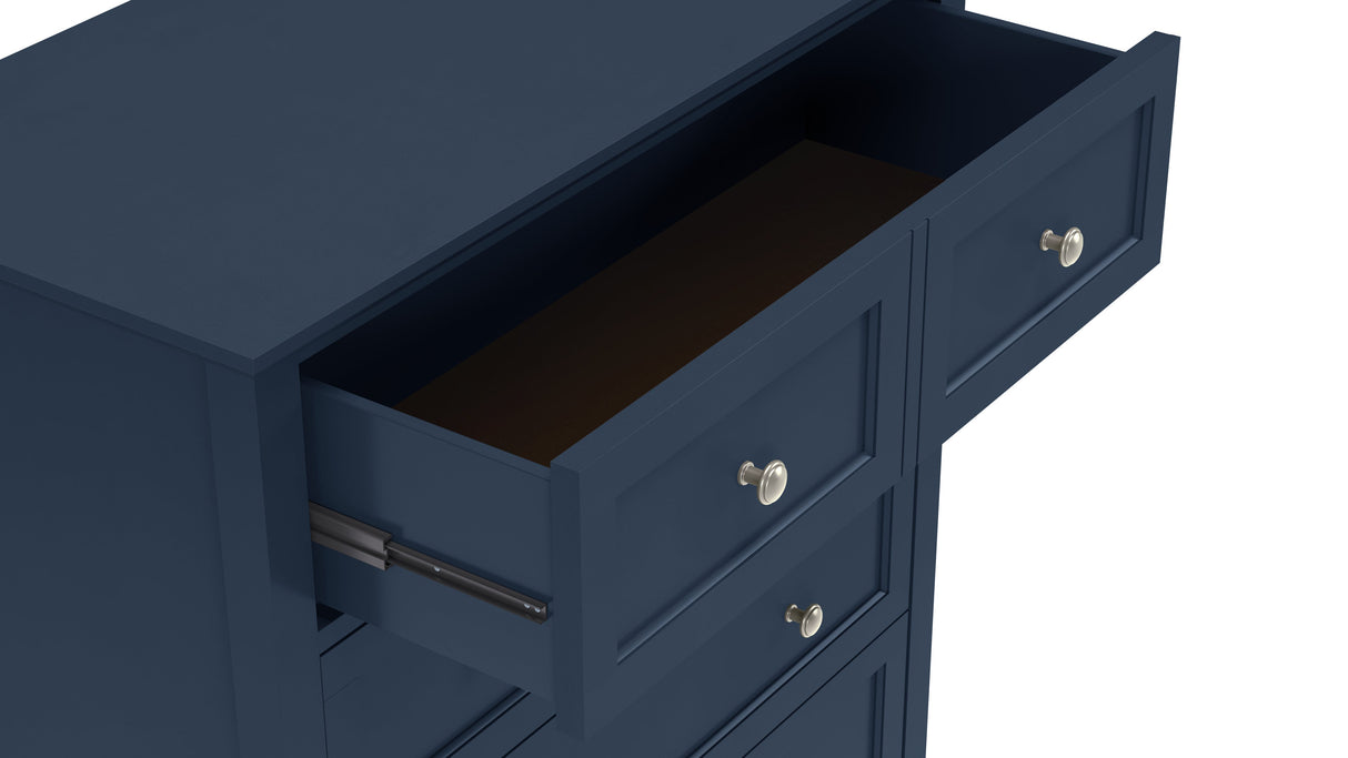 Grace Five Drawer Chest in Blueberry by Modus Furniture at Eve Furniture