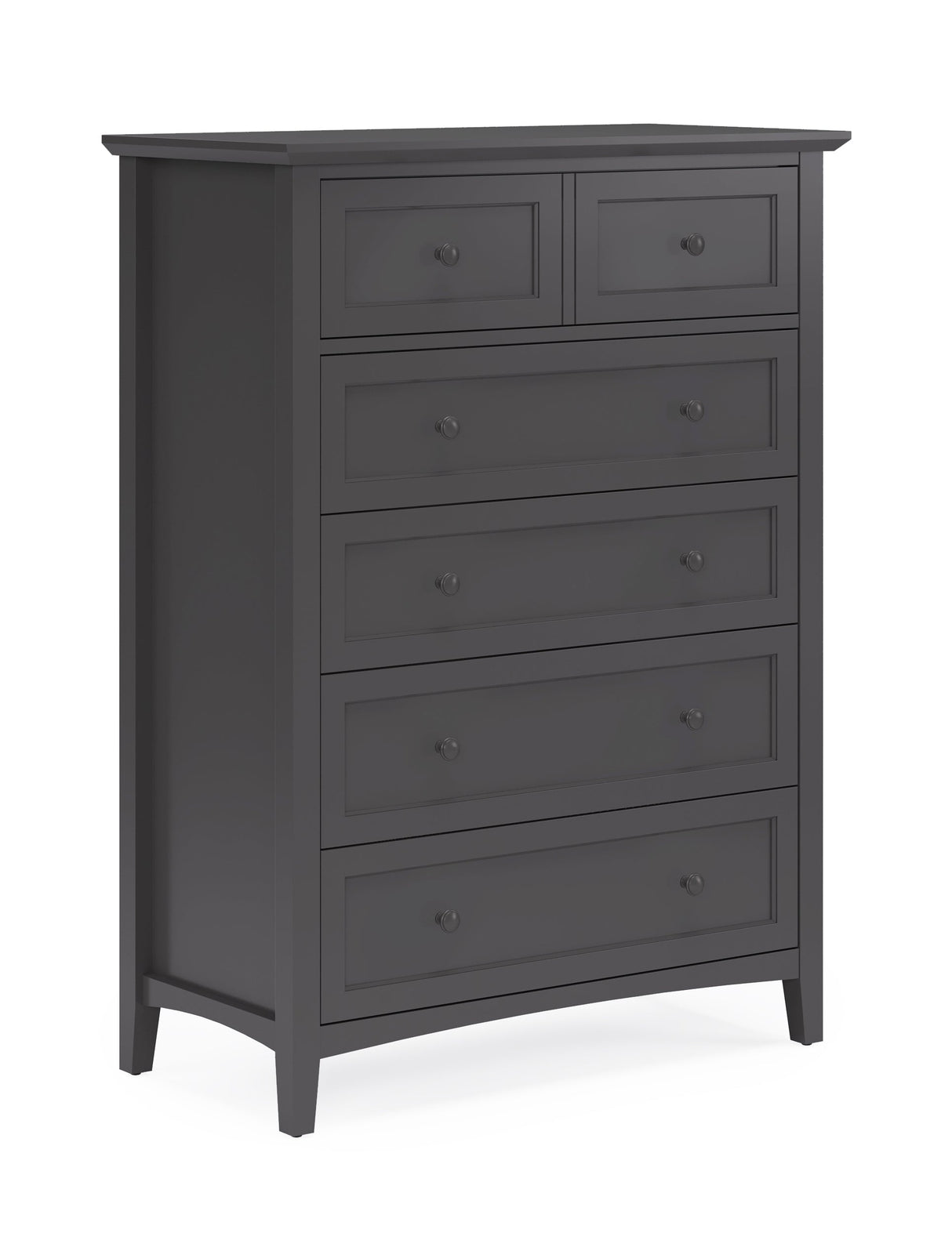 Grace Five Drawer Chest in Raven Black by Modus Furniture at Eve Furniture