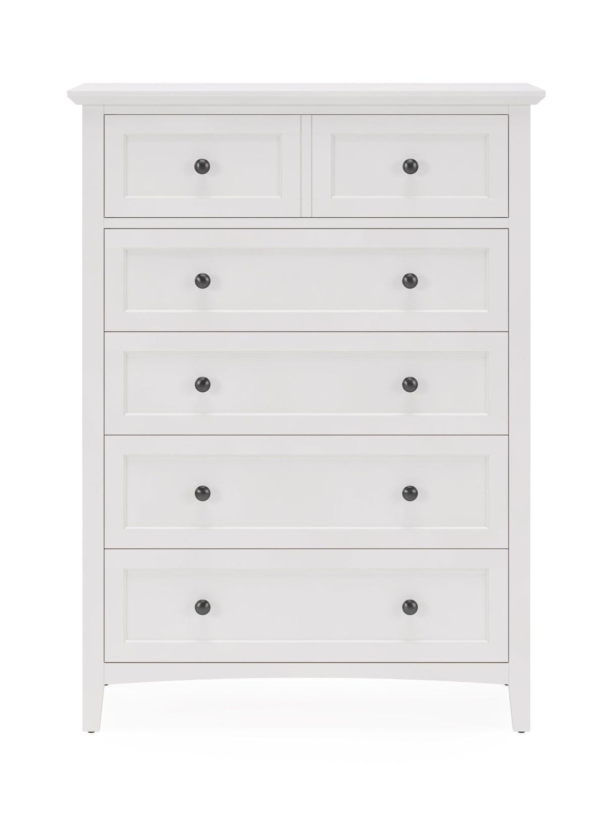 Grace Five Drawer Chest in Snowfall White by Modus Furniture at Eve Furniture