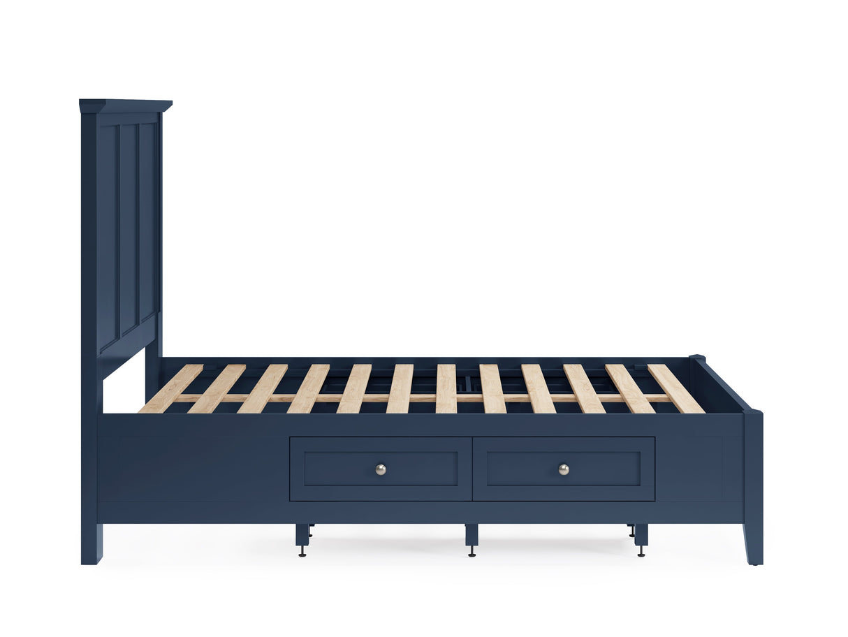 Grace Four Drawer Queen Platform Storage Bed in Blueberry by Modus Furniture at Eve Furniture