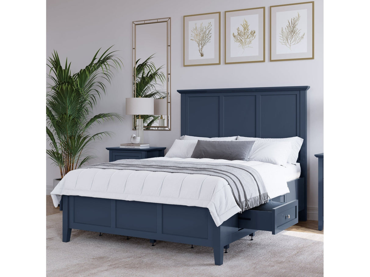 Grace Four Drawer Queen Platform Storage Bed in Blueberry by Modus Furniture at Eve Furniture