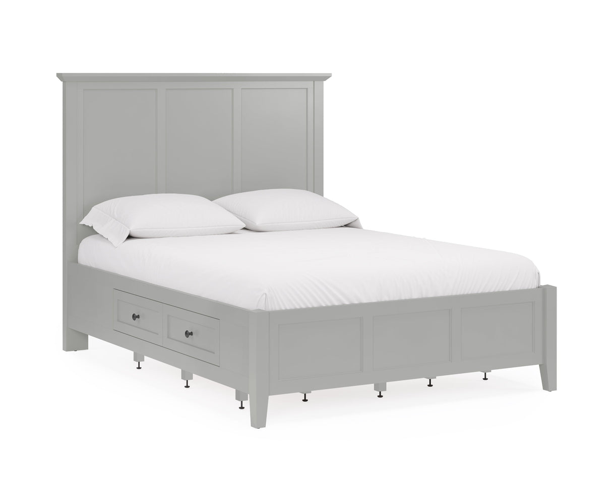 Grace Four Drawer Queen Platform Storage Bed in Elephant Gray by Modus Furniture at Eve Furniture