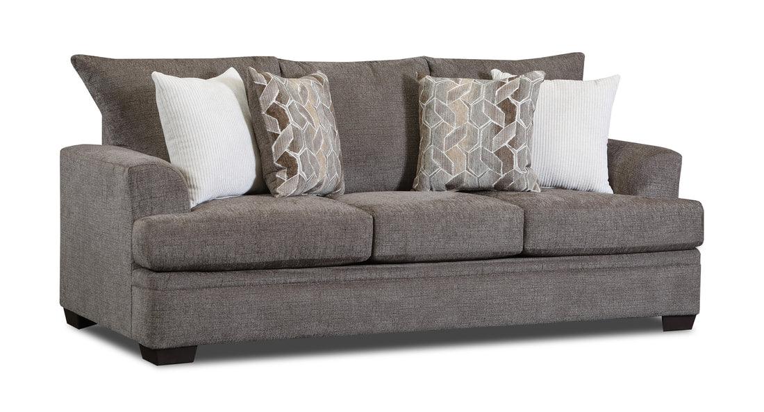 Grace Mocha Chenille Sofa & Loveseat by Happy Homes at Eve Furniture