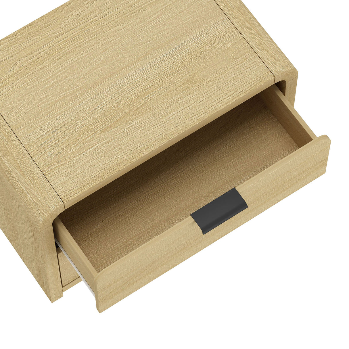 Grace Nightstand in Natural Oak and Black (set of 2) by Manhattan Comfort at Eve Furniture
