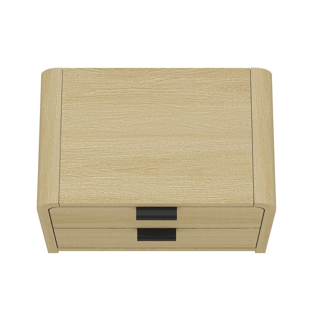 Grace Nightstand in Natural Oak and Black (set of 2) by Manhattan Comfort at Eve Furniture