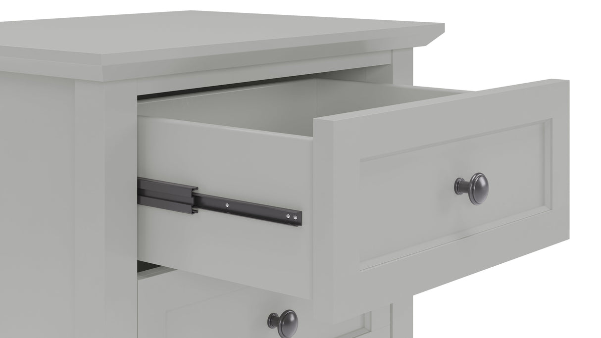 Grace Three Drawer Nightstand in Elephant Grey by Modus Furniture at Eve Furniture