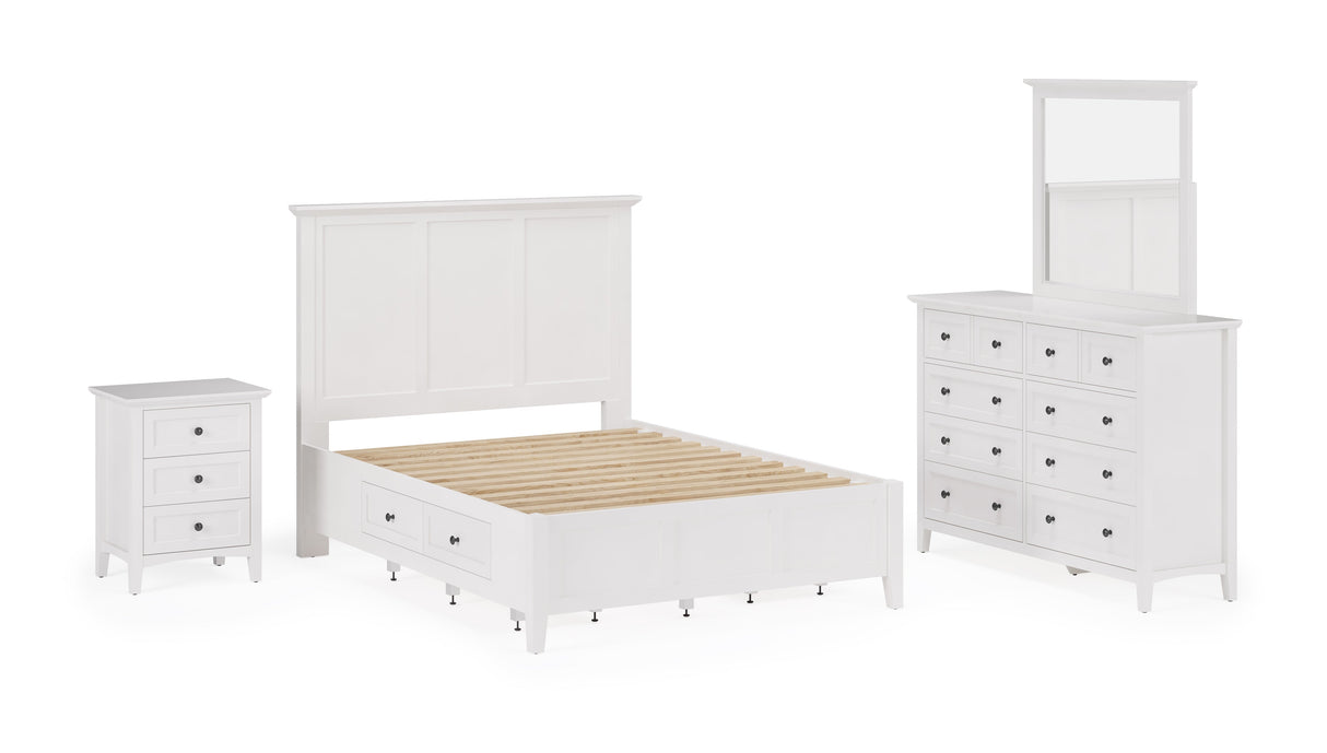 Grace Wall or Dresser Mirror in Snowfall White by Modus Furniture at Eve Furniture