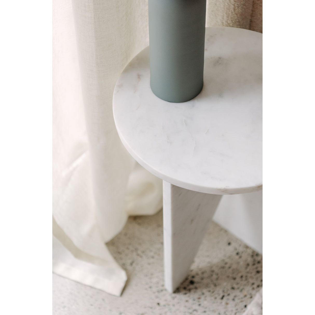 Grace White Marble Accent Table by Moe's Home at Eve Furniture