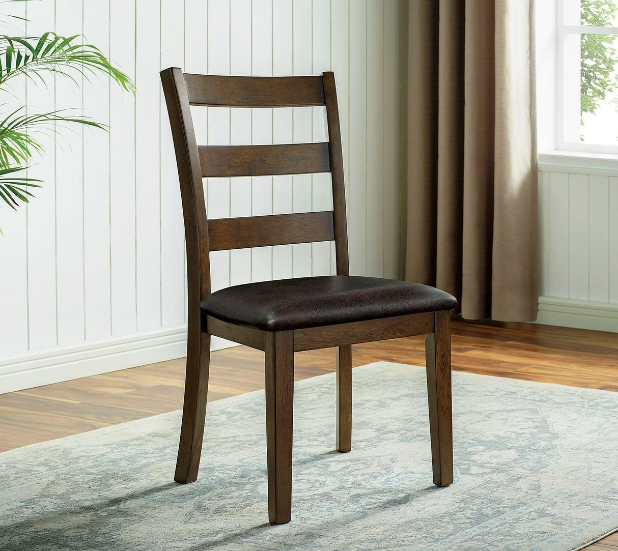 Gracefield Walnut/Dark Brown 5 Pc. Dining Table Set by Furniture of America at Eve Furniture