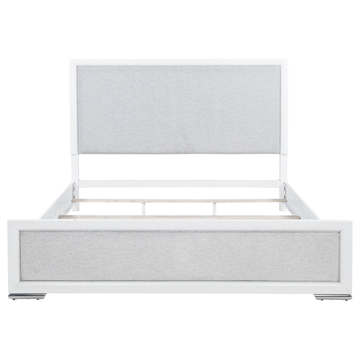 Gracemont Gray and White 57-inch Eastern King Panel Bed by Coaster at Eve Furniture