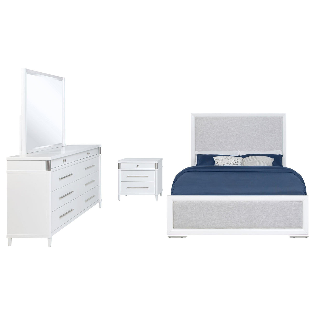 Gracemont White 4-Piece California King Bedroom Set by Coaster at Eve Furniture