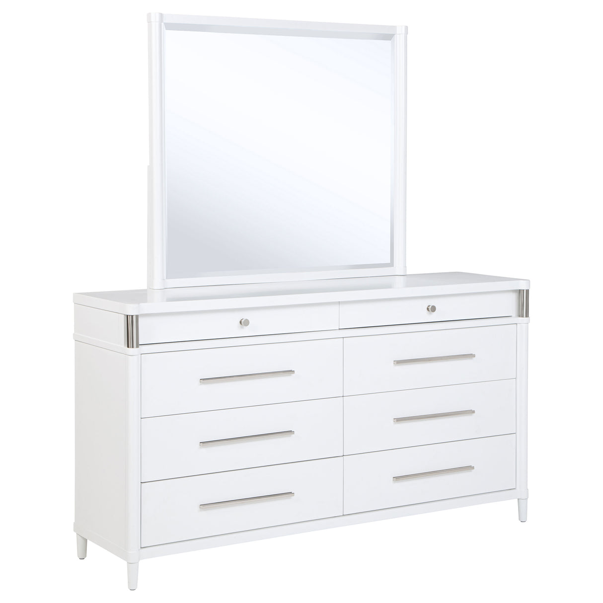 Gracemont White 8-drawer Bedroom Dresser with Mirror by Coaster at Eve Furniture