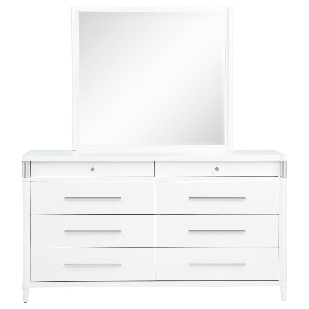 Gracemont White 8-drawer Bedroom Dresser with Mirror by Coaster at Eve Furniture