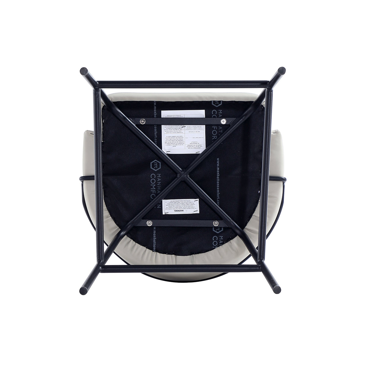 Gracie Barstool in Stone and Black by Manhattan Comfort at Eve Furniture