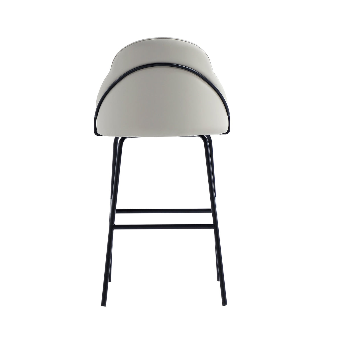 Gracie Barstool in Stone and Black by Manhattan Comfort at Eve Furniture