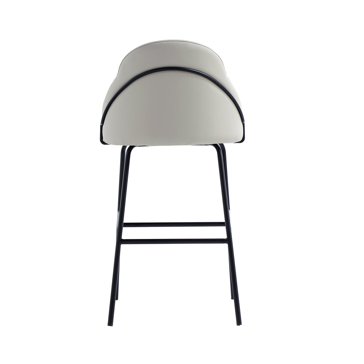 Gracie Barstool in Stone and Black (set of 2) by Manhattan Comfort at Eve Furniture