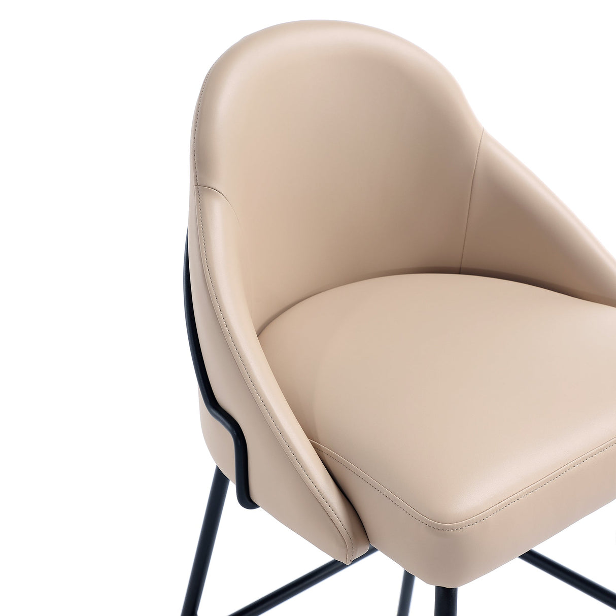 Gracie Barstool in Tan and Black (set of 2) by Manhattan Comfort at Eve Furniture