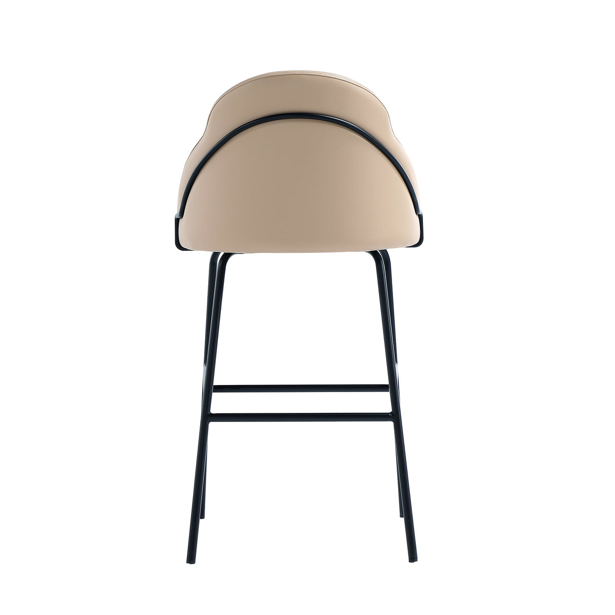 Gracie Barstool in Tan and Black (set of 2) by Manhattan Comfort at Eve Furniture