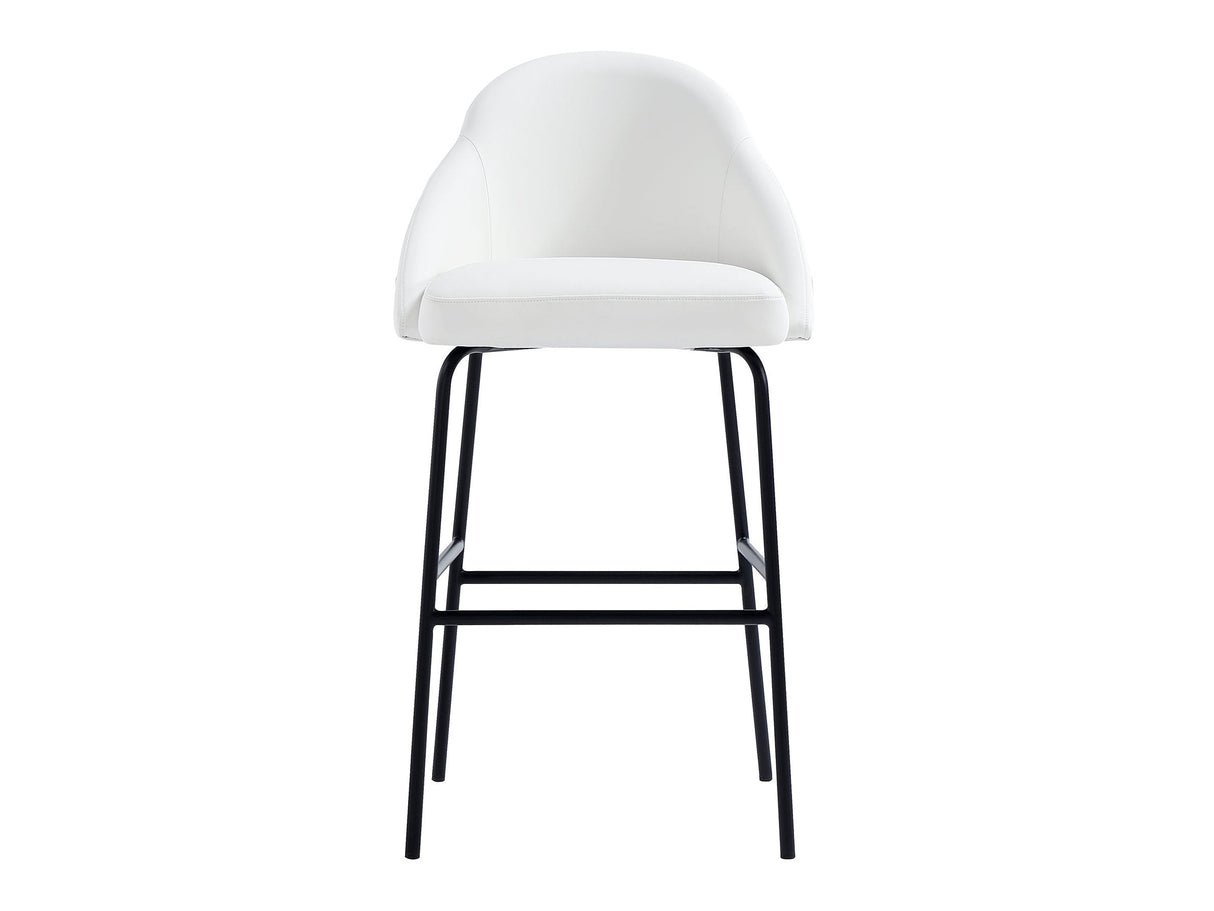 Gracie Barstool in White and Black by Manhattan Comfort at Eve Furniture