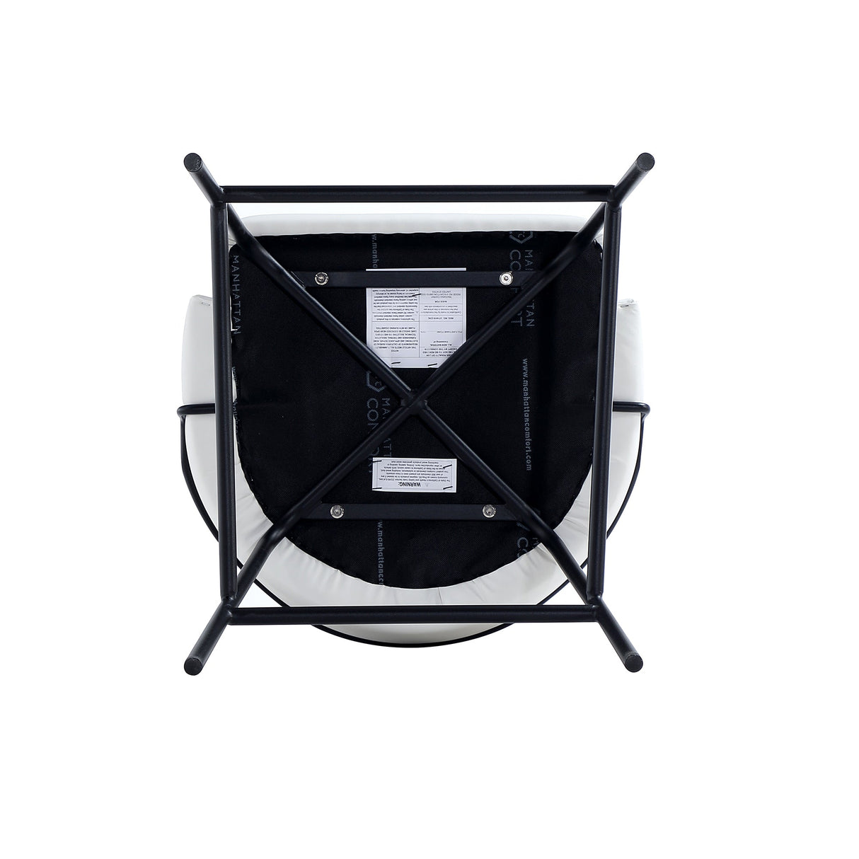 Gracie Barstool in White and Black (set of 2) by Manhattan Comfort at Eve Furniture