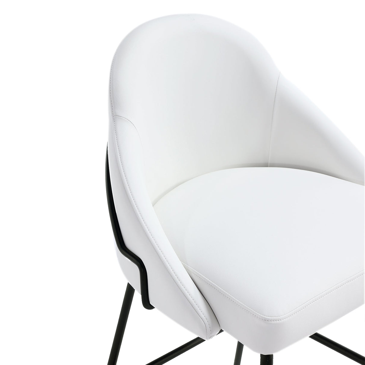 Gracie Barstool in White and Black (set of 2) by Manhattan Comfort at Eve Furniture