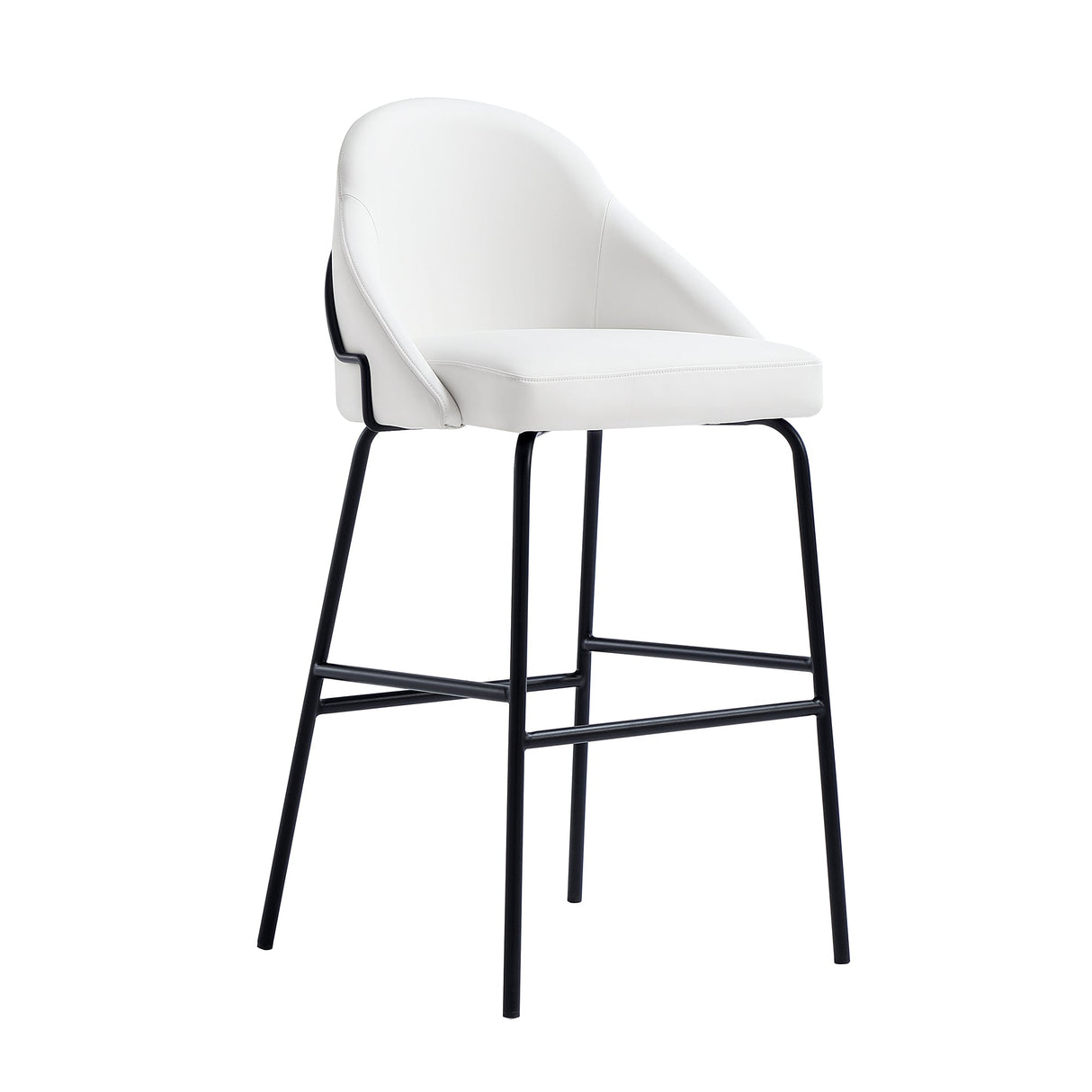 Gracie Barstool in White and Black (set of 2) by Manhattan Comfort at Eve Furniture