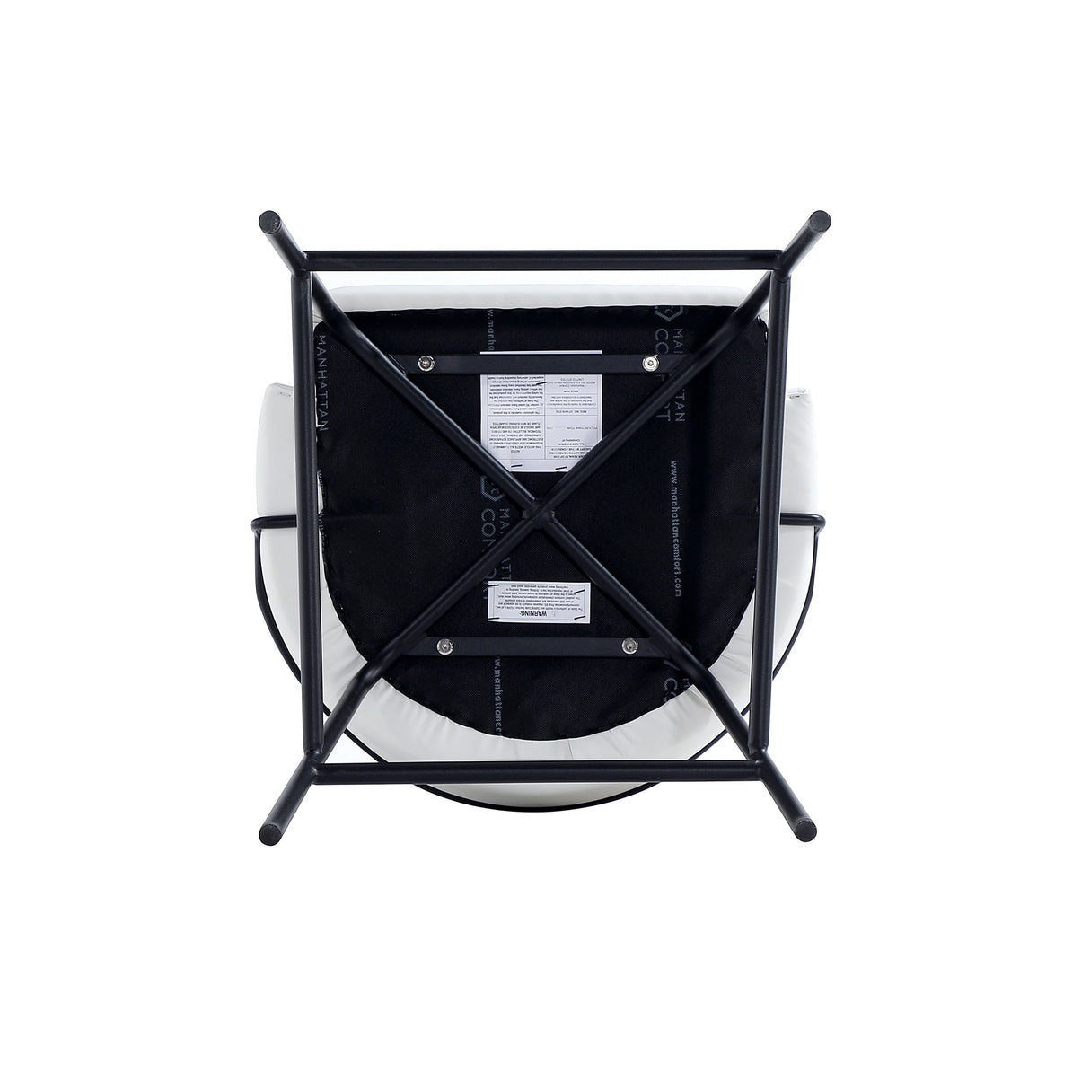 Gracie Counter Stool in White and Black (set of 2) by Manhattan Comfort at Eve Furniture