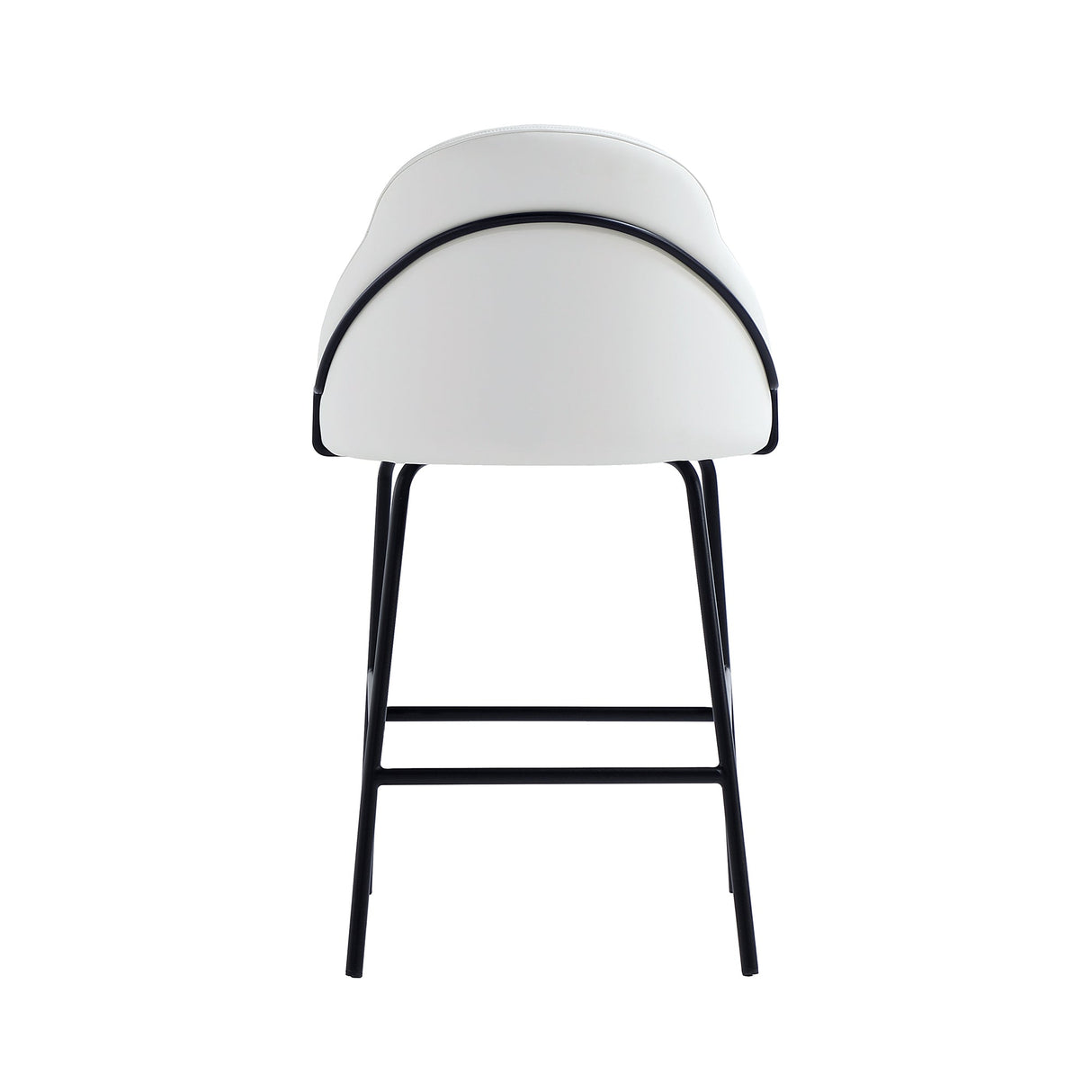 Gracie Counter Stool in White and Black (set of 3) by Manhattan Comfort at Eve Furniture