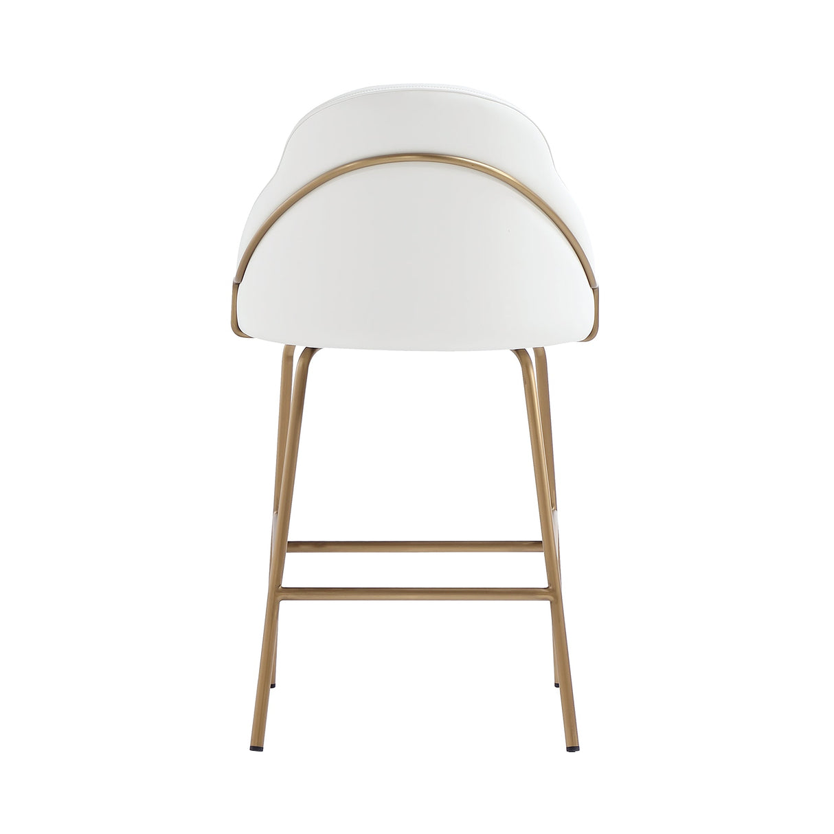 Gracie Counter Stool in White and Gold (set of 3) by Manhattan Comfort at Eve Furniture