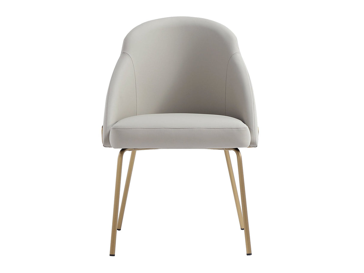 Gracie Dining Chair in Stone and Gold by Manhattan Comfort at Eve Furniture