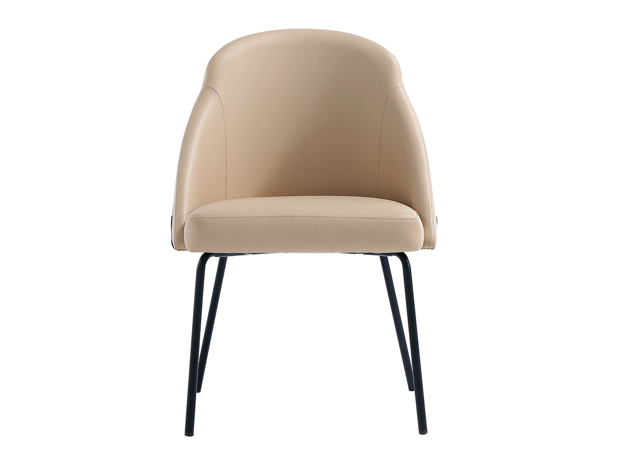 Gracie Dining Chair in Tan and Black by Manhattan Comfort at Eve Furniture