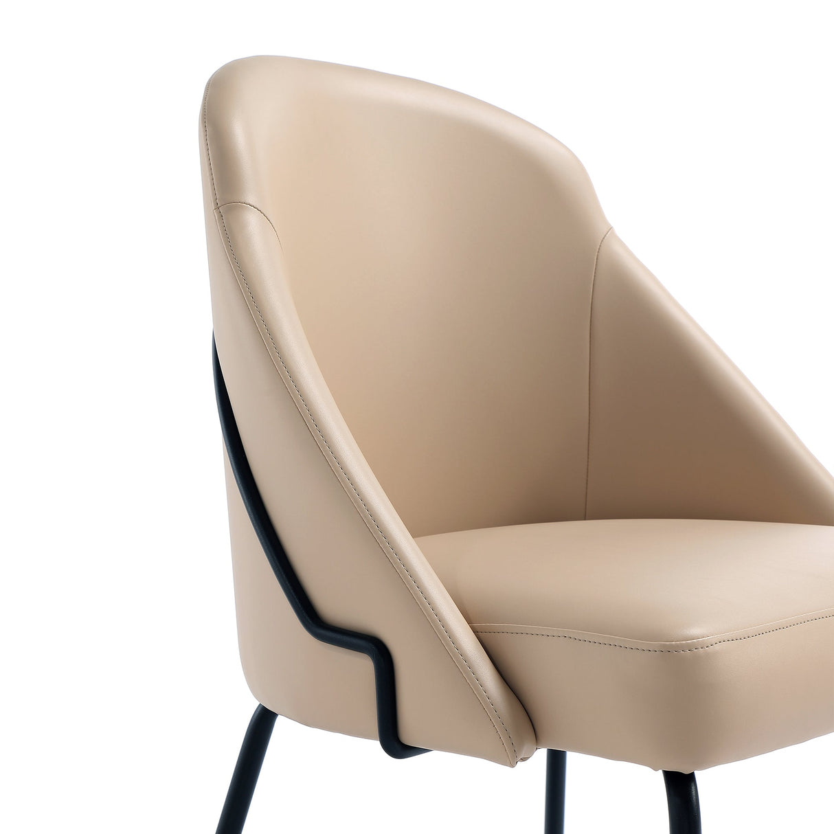 Gracie Dining Chair in Tan and Black (set of 2) by Manhattan Comfort at Eve Furniture