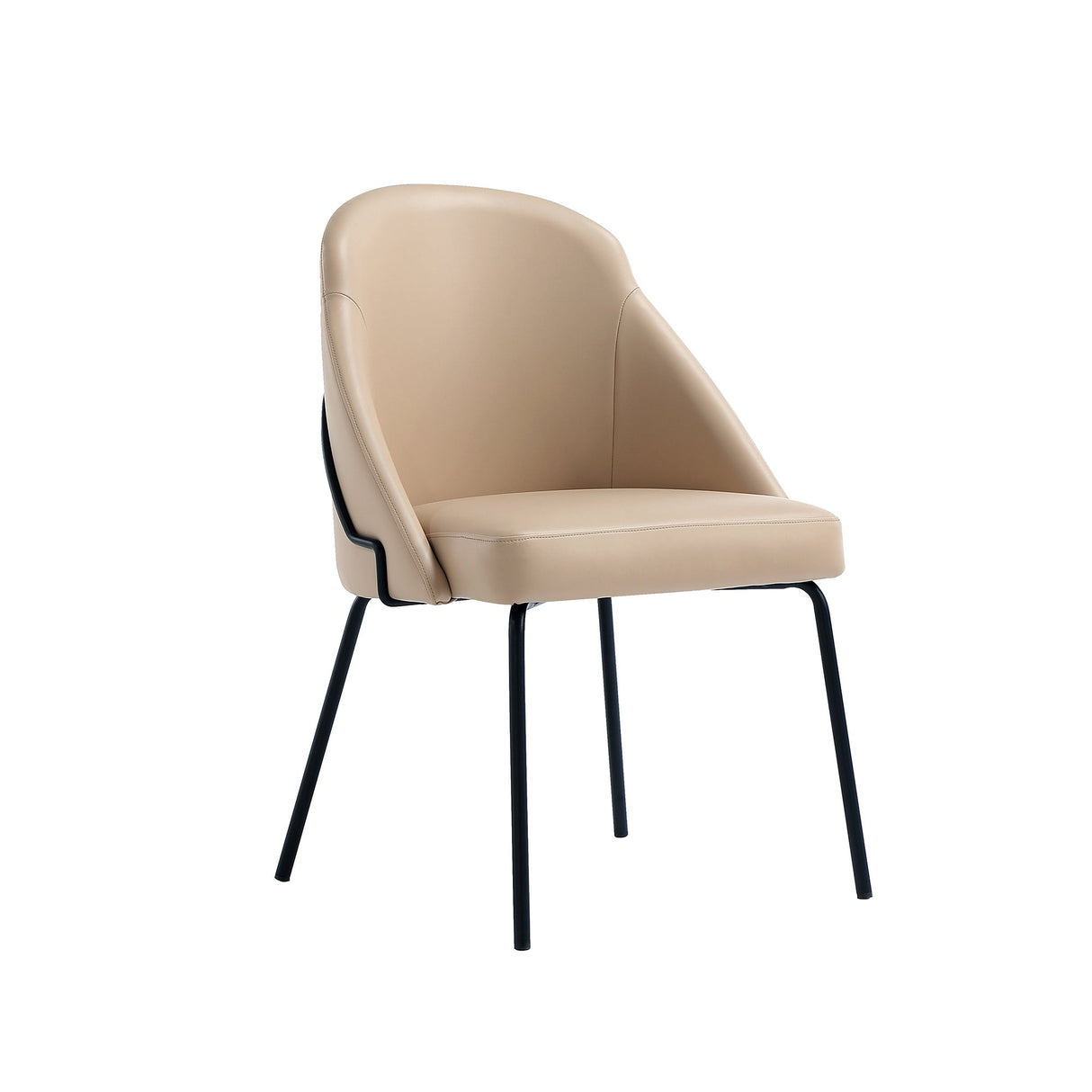 Gracie Dining Chair in Tan and Black (set of 2) by Manhattan Comfort at Eve Furniture