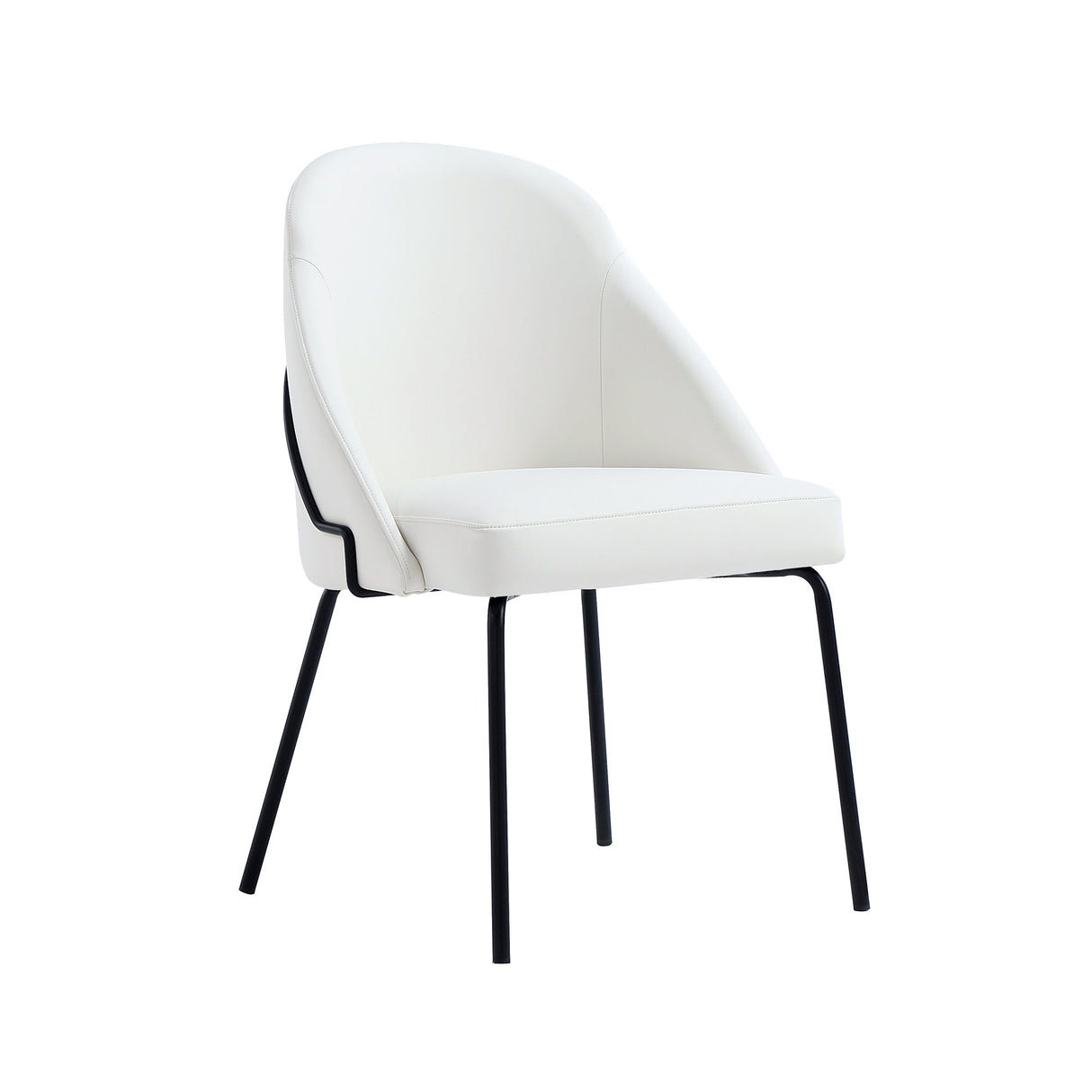 Gracie Dining Chair in White and Black (set of 2) by Manhattan Comfort at Eve Furniture