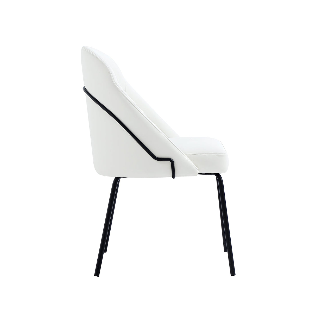 Gracie Dining Chair in White and Black (set of 2) by Manhattan Comfort at Eve Furniture