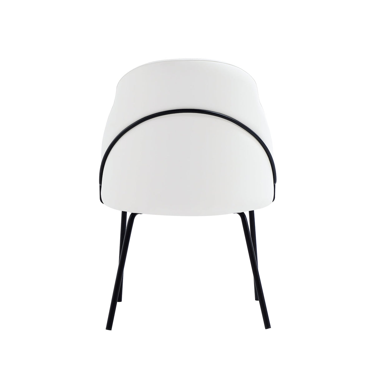 Gracie Dining Chair in White and Black (set of 2) by Manhattan Comfort at Eve Furniture