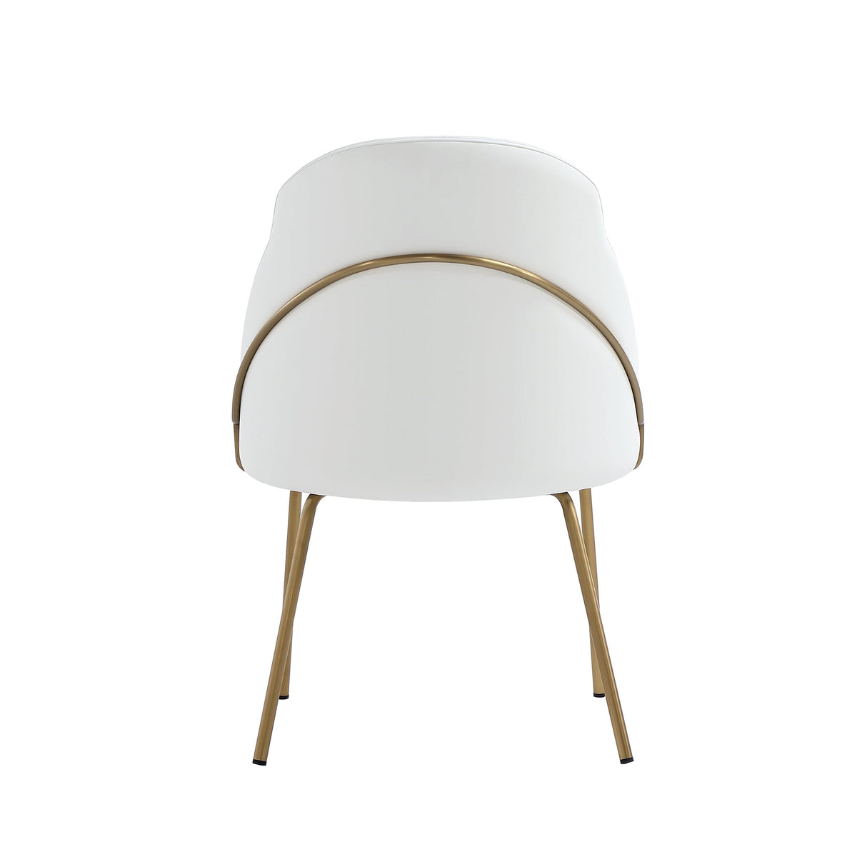 Gracie Dining Chair in White and Gold (set of 2) by Manhattan Comfort at Eve Furniture