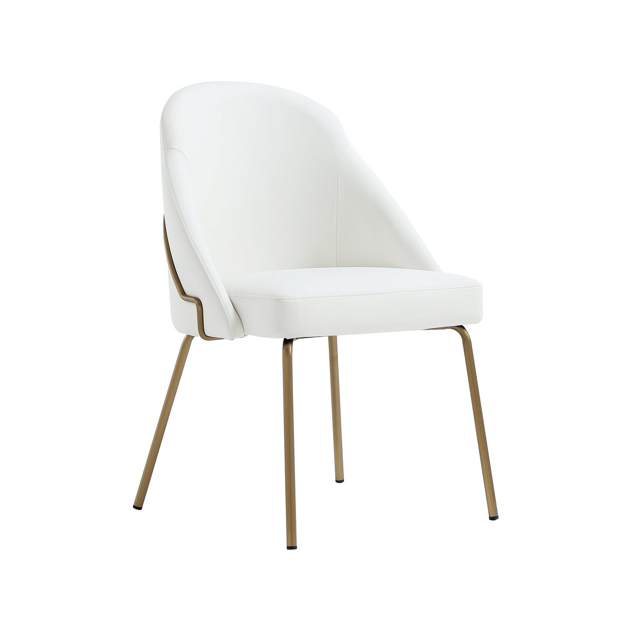 Gracie Dining Chair in White and Gold (set of 4) by Manhattan Comfort at Eve Furniture