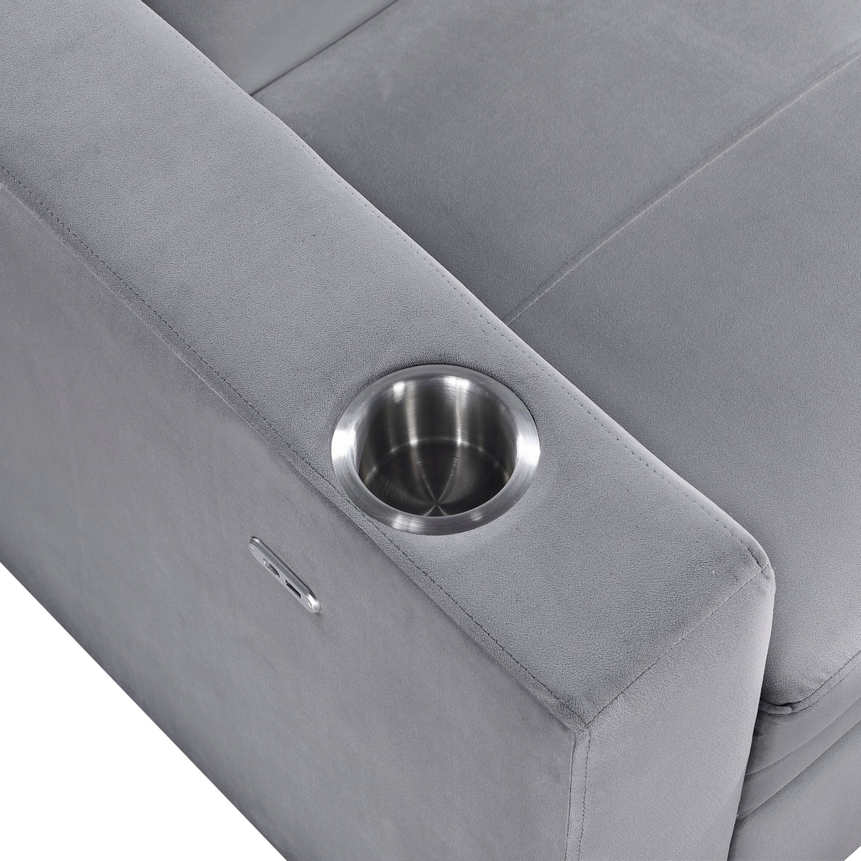 Grady Gray Convertible Sofa with Hidden Storage by Homelegance at Eve Furniture