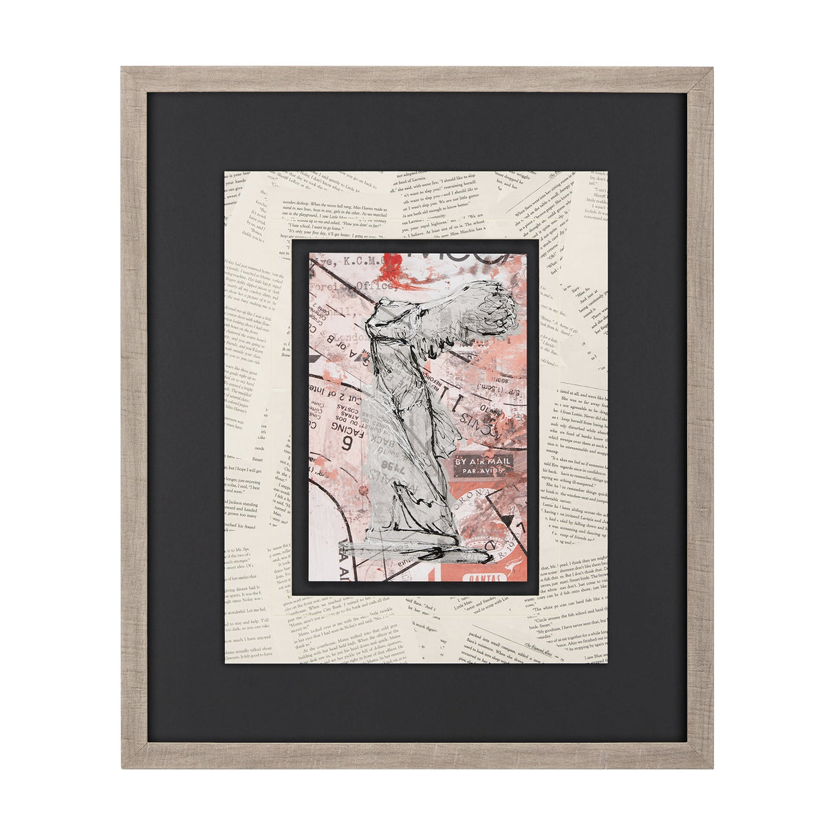 Graffiti Sculpture IV by Mercana Studio Hand Embellished Textured Framed Art Print Matted under Glas by Mercana at Eve Furniture