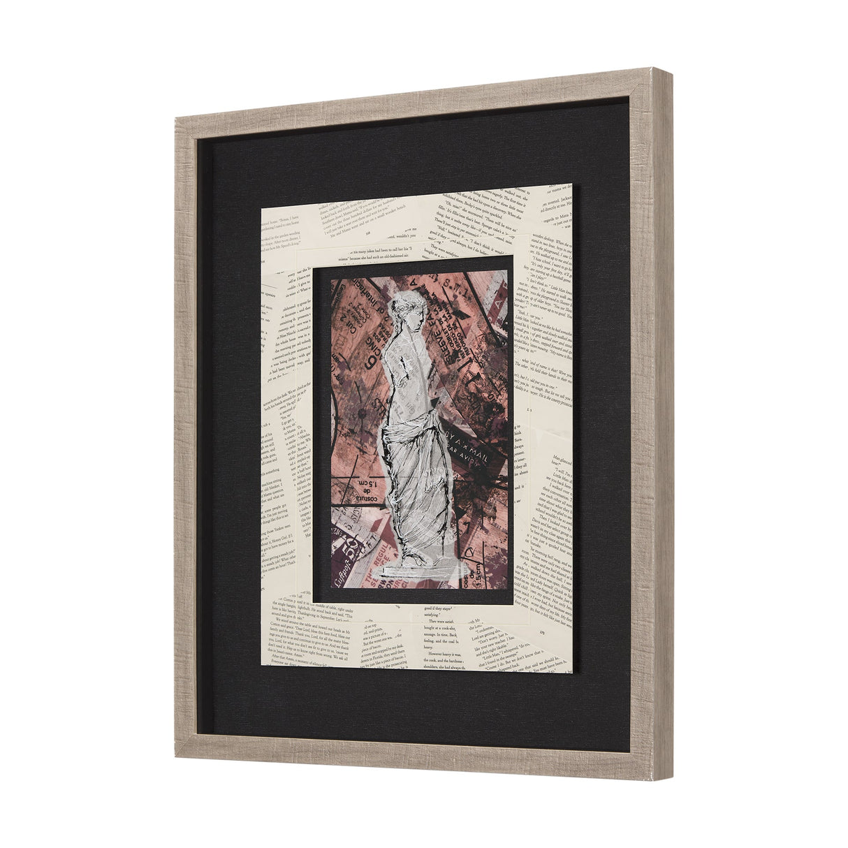 Graffiti Sculpture V by Mercana Studio Hand Embellished Textured Framed Art Print Matted under Glass by Mercana at Eve Furniture