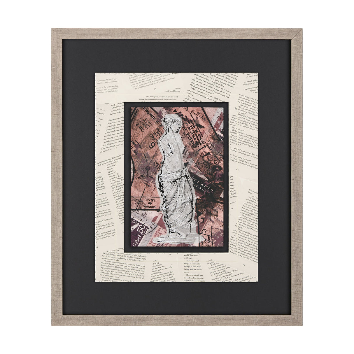 Graffiti Sculpture V by Mercana Studio Hand Embellished Textured Framed Art Print Matted under Glass by Mercana at Eve Furniture