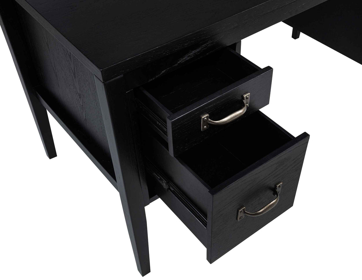 Graham Black 54-inch 4-drawer Double Pedestal Lift Top Computer Desk by Coaster at Eve Furniture
