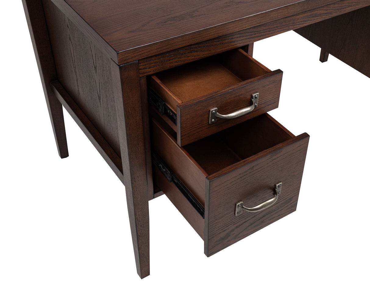 Graham Chocolate 54-inch 4-drawer Double Pedestal Lift Top Computer Desk by Coaster at Eve Furniture