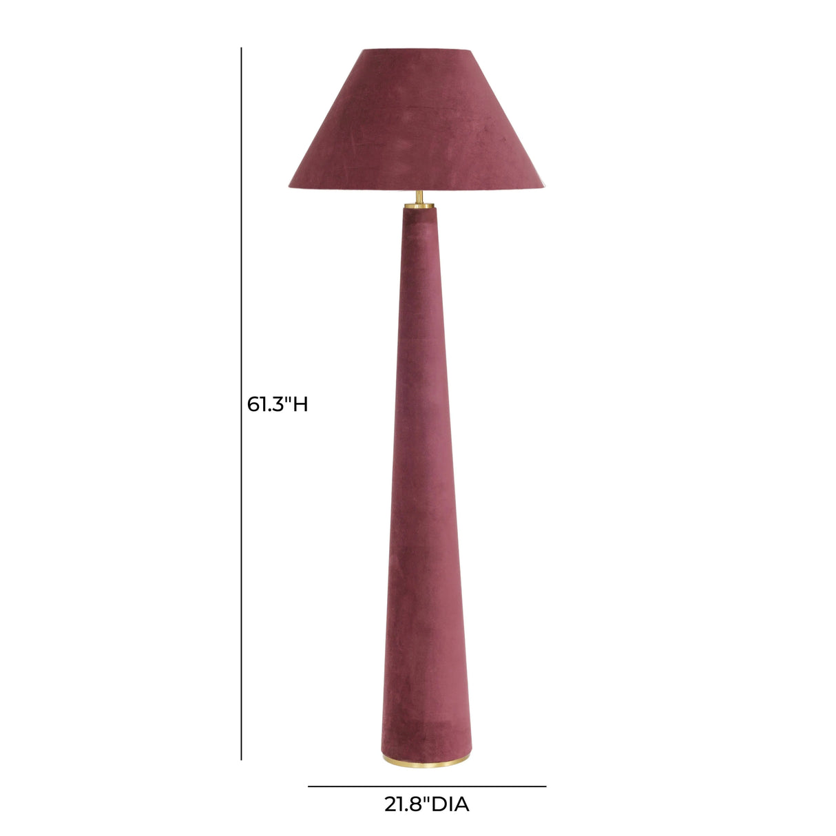 Graham Velvet Floor Lamp by TOV Furniture at Eve Furniture