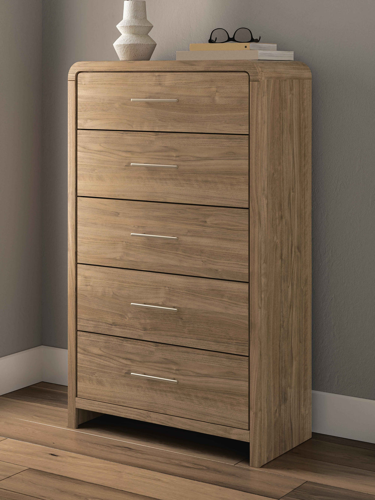 Gramburg Warm Natural Brown Chest of Drawers by Ashley at Eve Furniture