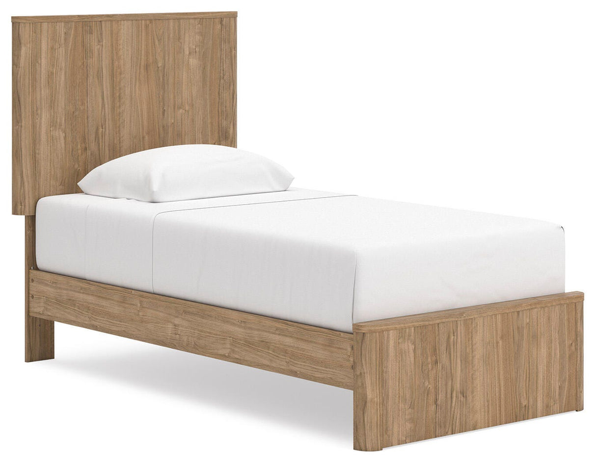Gramburg Warm Natural Brown Youth Panel Platform Bedroom Set by Ashley at Eve Furniture