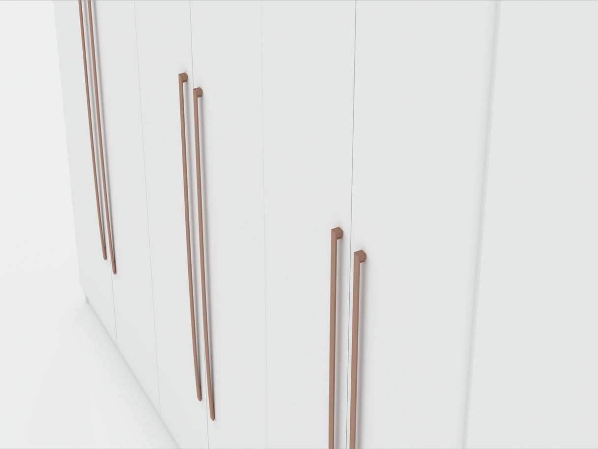 Gramercy Wardrobe Armoire Closet in White by Manhattan Comfort at Eve Furniture
