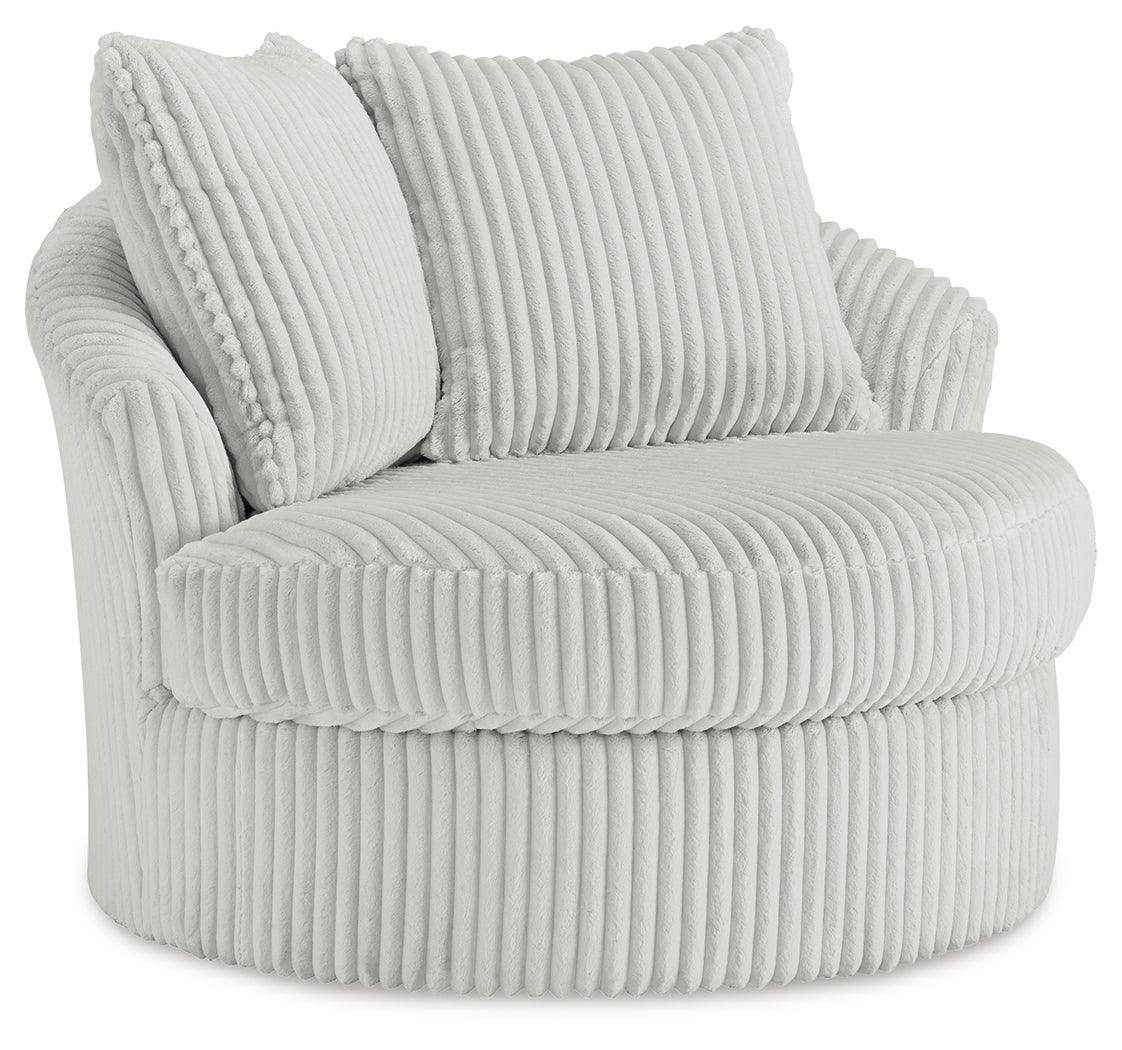 Gramwell Alloy Oversized Swivel Accent Chair by Ashley at Eve Furniture